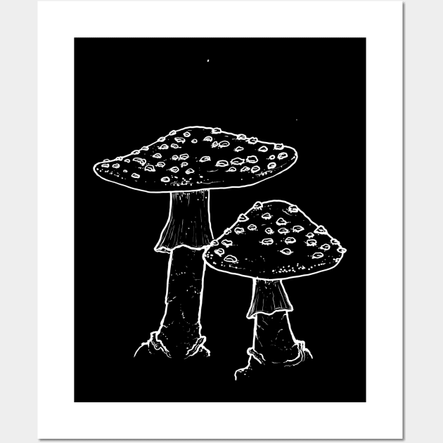 Amanita Muscaria Mushrooms Wall Art by mycologist